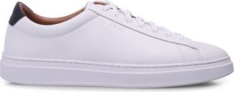 HUGO BOSS Mens Kieran Leather Trainers in Natural - Size UK 6