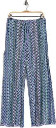 BECCA by Rebecca Virtue Sundown Knit Cover-Up Pants in Aqua Sea Multi at Nordstrom Rack, Size Medium