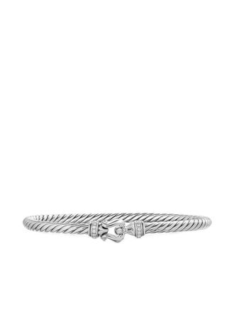 David Yurman sterling silver Cable Flex diamonds bracelet
