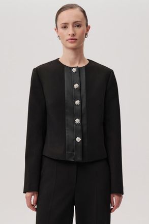 Exquise Aster Structured Jacket in Black at Nordstrom, Size X-Large