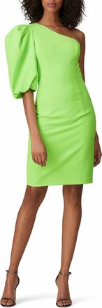 Black Halo Halo Cooper Sheath Dress In Lime Green