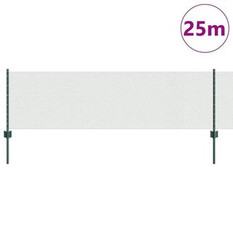 Berkfield Home Green Fence Posts 11 pcs U-Channel Green 60 cm Steel, Hexagon Fen