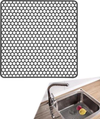 No Brand Alfombrilla De Silicona Plegable Para Fregadero - Antideslizante, Resistente Al Calor, Escurridor De Cocina 30,5 X 30,5 Cm