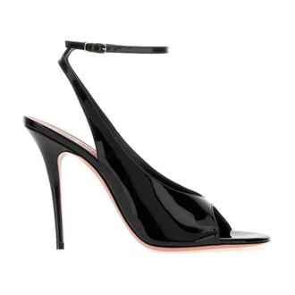 Amina Muaddi Anok Sandal 105 - female - Amina Muaddi - High Heel Sandals - Black - 5 1/2 UK - Shoes