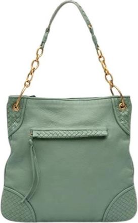 Bottega Veneta Pre-owned Shoulder Bags, female, Green, Size: ONE SIZE Pre-owned Shoulder Bag