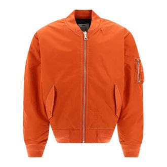 Stüssy Bomber Jackets, male, Orange, M, Orange Nylon Jacket for Men