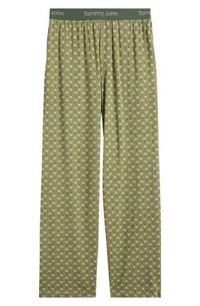 Tommy John Second Skin Pajama Pants in Four Leaf Clover Golf Carts at Nordstrom, Size Xx-Large