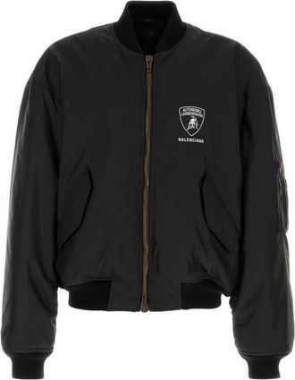 Balenciaga Black Nylon Bomber Jacket