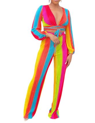 Cameo 2-Piece Pant Set In Yellow Multi