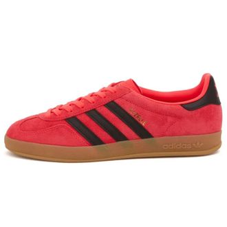 adidas Klassieke Gazelle Indoor Sneakers Rood Zwart Goud - Heren - Skateschoenen - Rood - 42 2/3 EU - Leer - Fitness