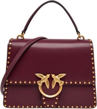 Pinko Love Bag One Top Handle Light - Dames - Handtassen - Rood - ONE Size - Leer - Tassen