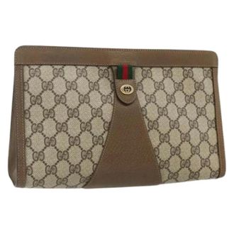 Gucci Pre-owned Clutches, female, Beige, Size: ONE SIZE Pre-owned Vintage Clutch