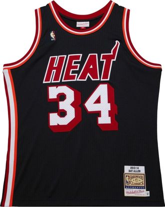 Mitchell & Ness x Miami Heat Dark HWC 2013-14 Jersey Ray Allen 34 AJY46495-MHE13RALBLCK