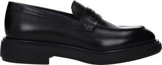 Ferragamo Caligola Hombres Mocasines de Piel Negro