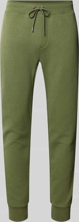 Polo Ralph Lauren Tapered Sweatshorts aus Baumwoll-Mix in Oliv, Gr&ouml;&szlig;e XXL