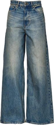 Ganni Wide Jeans - Dames - Loose Fit Jeans - Blauw - W28 - Denim - Jeans