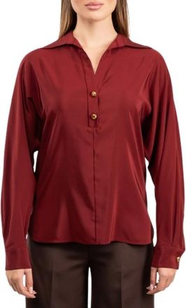 Max Mara Camicia - Dames - Blouses - Rood - M - Overhemden