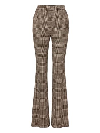 Veronica Beard Gracie checked trousers - women - Elastane/Polyester/Viscose - 12 - Neutrals