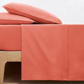 La Redoute Interieurs Effen plat laken in gewassen katoen, Scenario