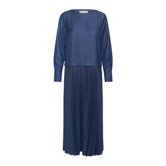 Inwear Kleedjes, Dames, Blauw, 3Xl, Denim, Midi Jurken