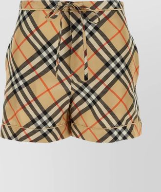 Burberry silk printed tailored shorts