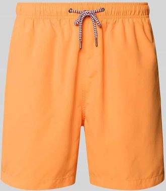 Mc Neal Badehose mit Ges&auml;&szlig;tasche und Logo-Stitching in Orange, Gr&ouml;&szlig;e XXL