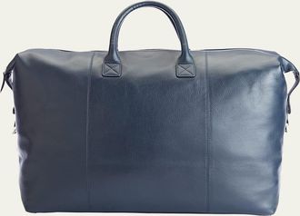 Royce Leather Monogrammed Leather Weekender Duffel Bag