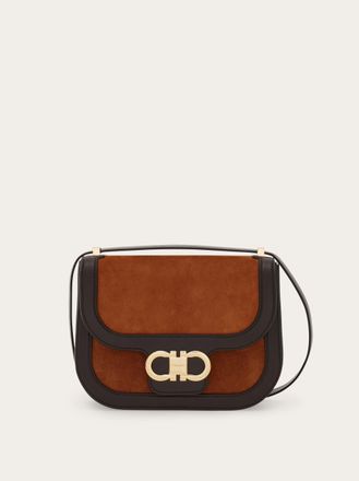 Ferragamo Donna Borsa a tracolla Double Gancini (XS) Beige