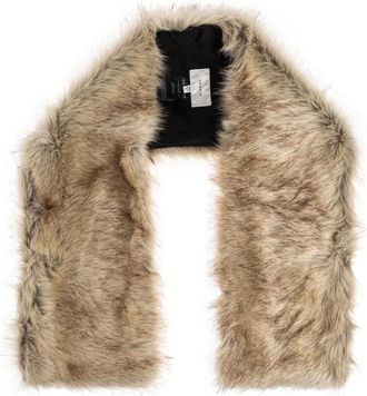 Gestuz Sjaal van imitatiebonr - Beige