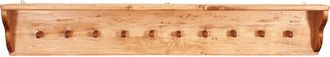 Biscottini International Attaccapanni Country A Mensola In Legno Massello Di Tiglio Finitura Naturale 157x22x25h Cm