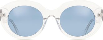 SmartBuy Collection Oval Full Rim Plastic Mens Sunglasses Clear Size 51 - Free Lenses - SmartBuy Collection