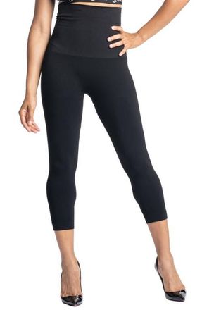 Preggo Leggings Snapback High Waist Crop Postpartum Leggings in Black at Nordstrom, Size X-Large