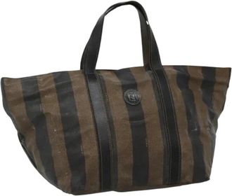 Fendi Pre-owned Pequin Canvas Tote Bag - Dames - Vintage Shopper - Bruin - ONE Size - Vintage