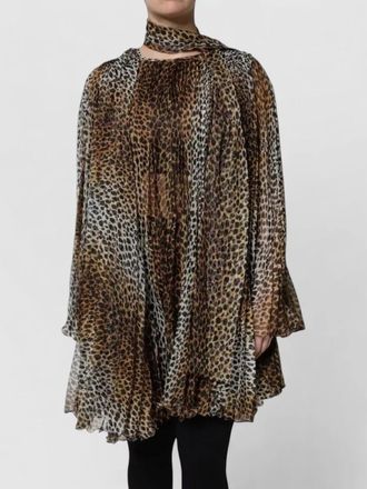 Dolce & Gabbana leopard-print chiffon mini dress