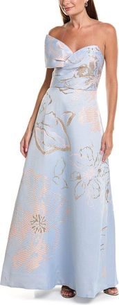 Teri Jon by Rickie Freeman Teri Jon By Rickie Freeman Metallic Jacquard Side Bow A-Line Dress