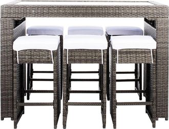 Safavieh Horus Outdoor Grey Dining Set