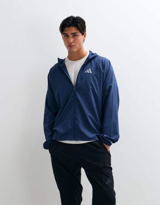 adidas adidas giacca da corsa essenziale in blu navy