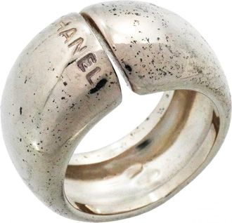 Chanel Silver 925 Band Ring (Pre-Owned)