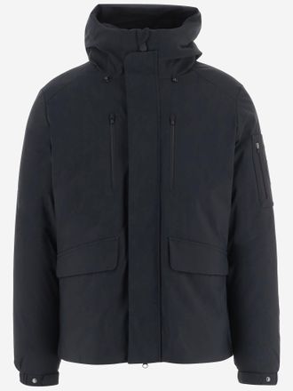 Save The Duck technisch nylon jack met capuchon en meerdere zakken