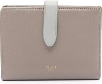 Celine Blue Gray Leather Wallet (Bi-Fold) (Pre-Owned)