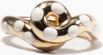 Bea Bongiasca Womens Chunky Wave Ring In White
