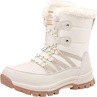Generic ankle boots wide fit women Snow Boots Womens Waterproof Wide Fit Boot Winter Fur Lined Warm Shoes Ladies Non Slip Walking Thermal Wellington Fluffy Mi