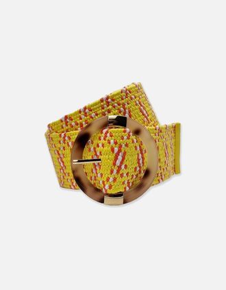 Nooki Design Womens Kayleigh Elasticated Belt - Yellow - Size: ONE