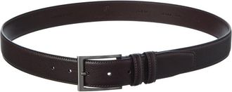 Brooks Brothers Feather Edge Textured Leather Belt
