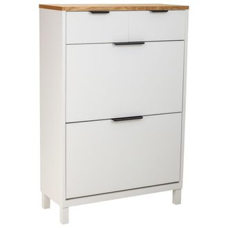 Wanderlust Deco Mueble zapatero con 2 cajones y 2 puertas 80x33x120,5