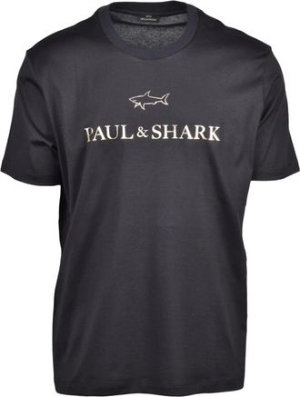 Paul & Shark T-Shirts - Heren - T-shirts - Zwart - XL - Katoen - Tops