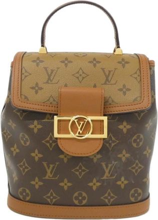 Louis Vuitton Marron Coated Canvas Backpack (Pre-Owned)