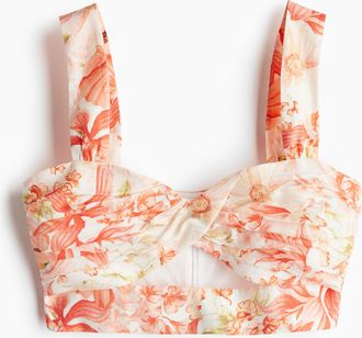 H&M Crop-Top mit Twist-Detail - White