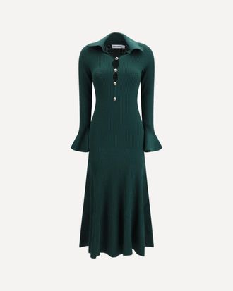 Self Portrait Keyhole knit midi Dress Female S