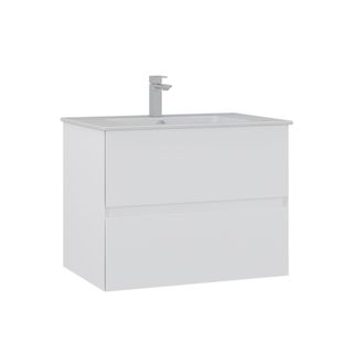 Habitat et Jardin Mobile Lavabo nest 71 V2 - 71 X 51 X 55 Cm - Bianco Opaco